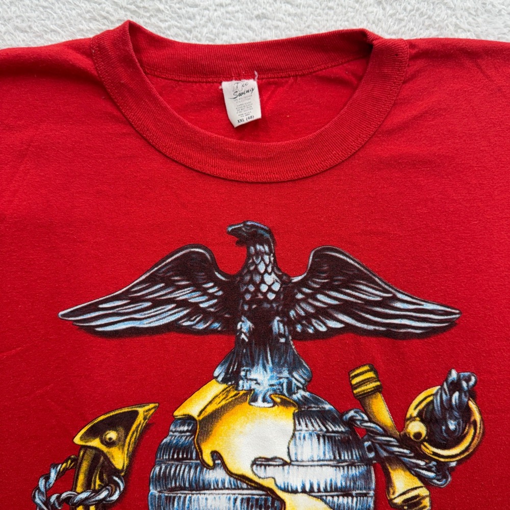 Vintage 1993 US Marines T Shirt XXL Red Tee Swing Single Stitch USMC Rothco 6644 - Picture 3 of 9